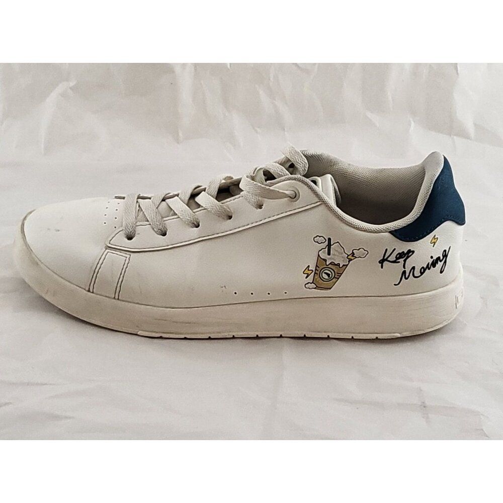Anta X-Game Keep Moving Sneakers Men Sz 9 EU 42.5 Ivory Green Low Top Sportswear